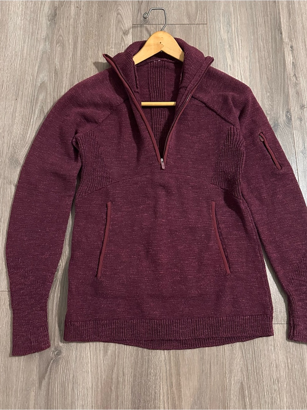 lululemon athletica Sweater Half-Zip Knit - Unisex Burgundy
